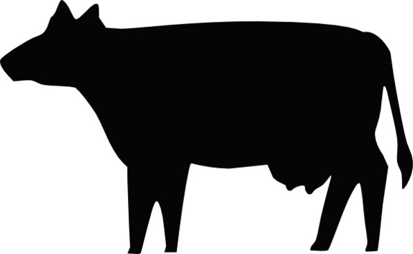 Beef Cow Silhouette Vector at Vectorified.com | Collection of Beef Cow