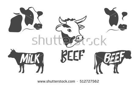 Beef Cow Silhouette Vector at Vectorified.com | Collection of Beef Cow ...