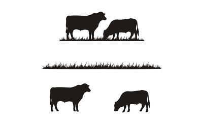 Beef Cow Silhouette Vector at Vectorified.com | Collection of Beef Cow