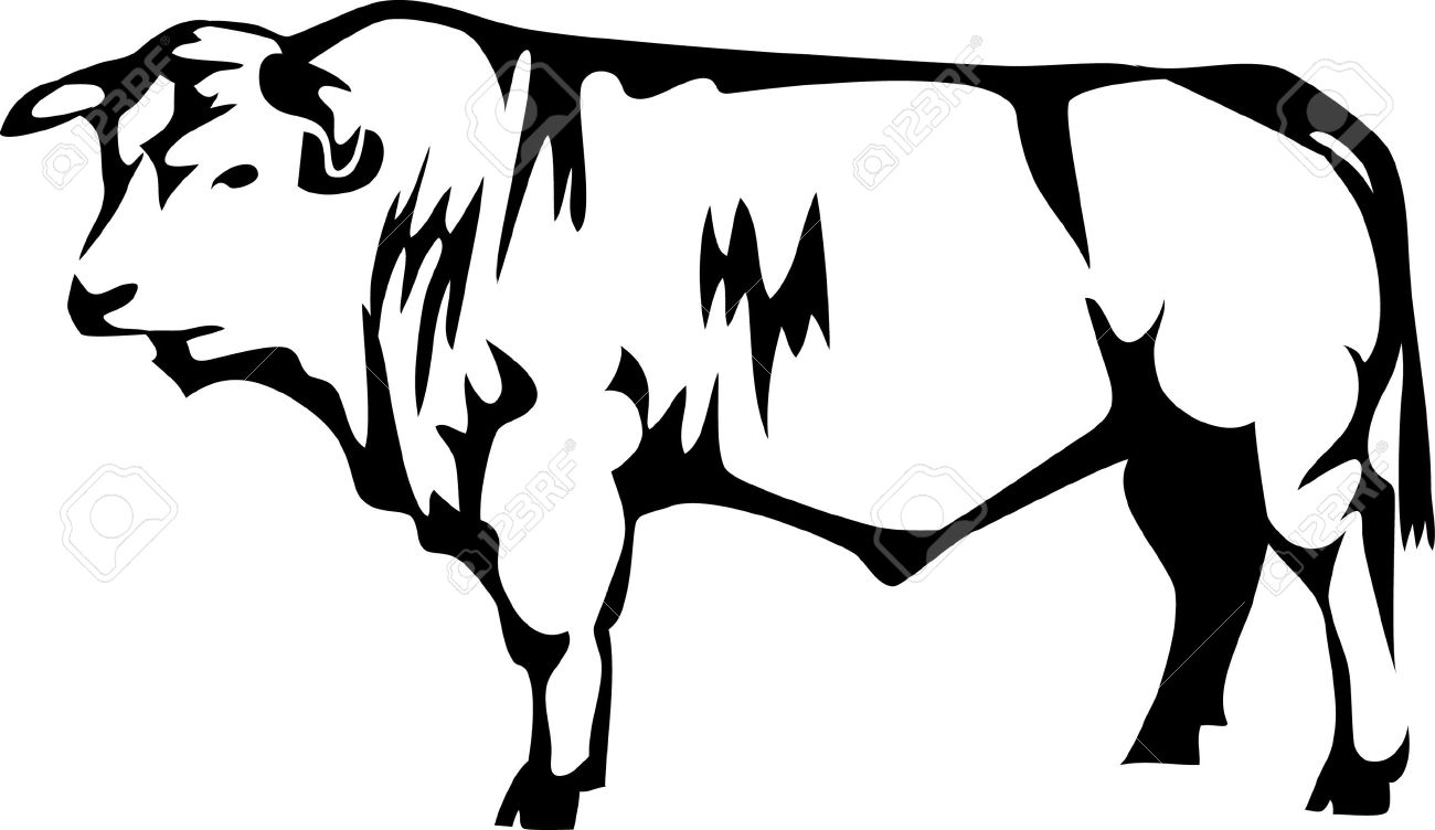 Beef Cow Silhouette Vector at Vectorified.com | Collection of Beef Cow