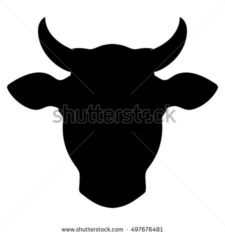 450x470 Beef Cow Head Silhouette