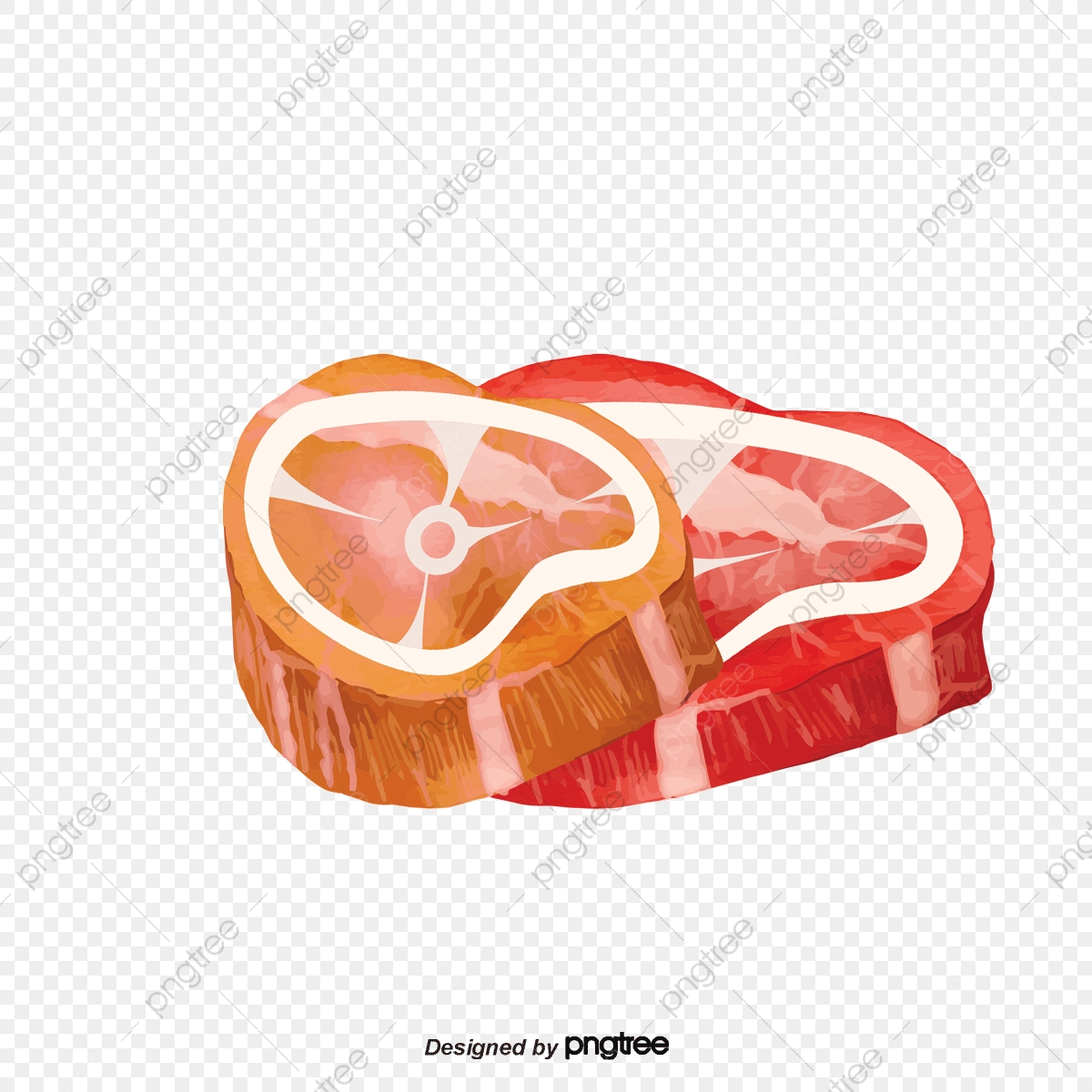1200x1200 Vector Hand Painted Delicious Steak, Beef, Vector Diagram, Hand