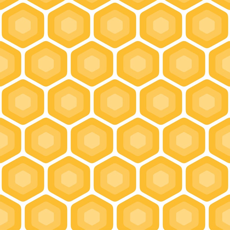 794x794 Honeycomb Hexagon Vector Seamless Patterndigital Etsy