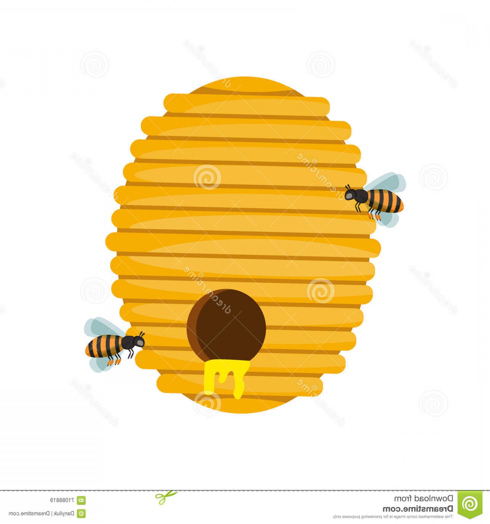 1560x1668 Stock Illustration Bee Hive Vector Illustration Board Beehive