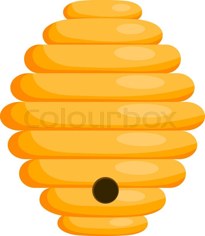 696x800 Yellow Bee Hive On A White Background Stock Vector Colourbox