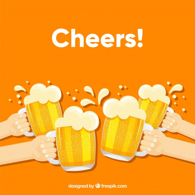 Beer Background With Four Hands Vector Free Download 626x626 Beer Background With Four Hands Vector Free Download