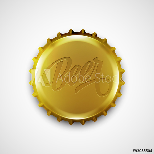 500x500 Beer Bottle Cap Vector Illustration