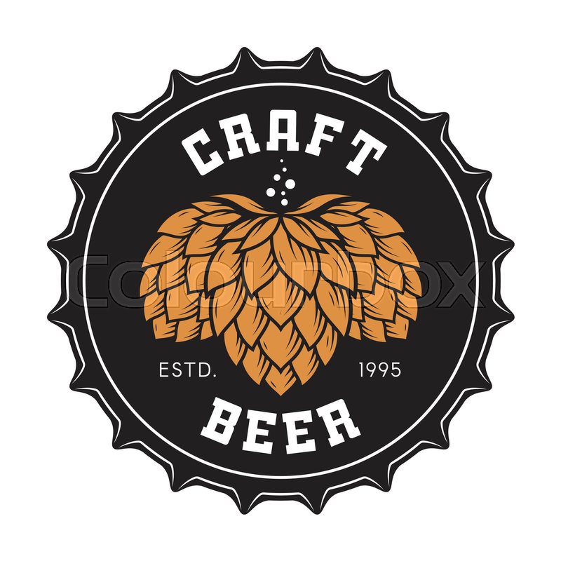 800x800 Illustration Of Craft Beer Bottle Cap Stock Vector Colourbox