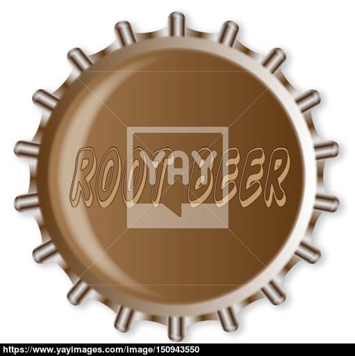 511x512 Metal Root Beer Bottle Cap Vector