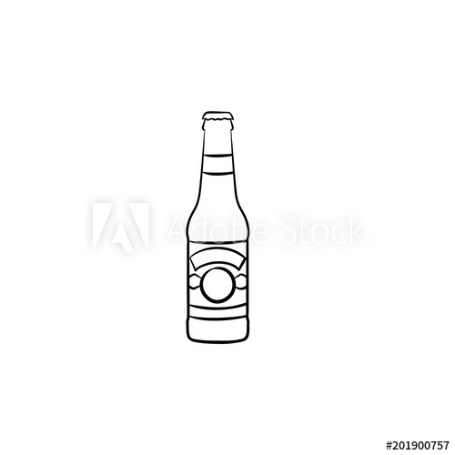 Beer Bottle Outline Vector at Vectorified.com | Collection of Beer ...