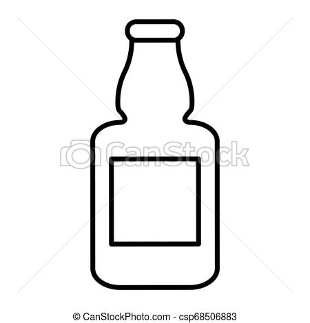 Beer Bottle Thin Line Icon Flask Of Beer Vector Illustration 450x470 Beer Bottle Thin Line Icon Flask Of Beer Vector Illustration