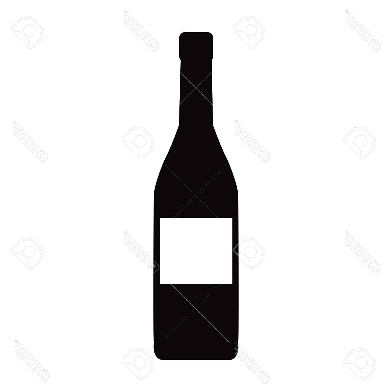 1300x1300 Best Hd Silhouette Wine Bottle Vector Pictures Free Vector Art