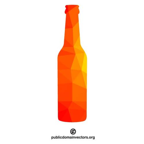 500x500 Bottle Silhouette Vector Image