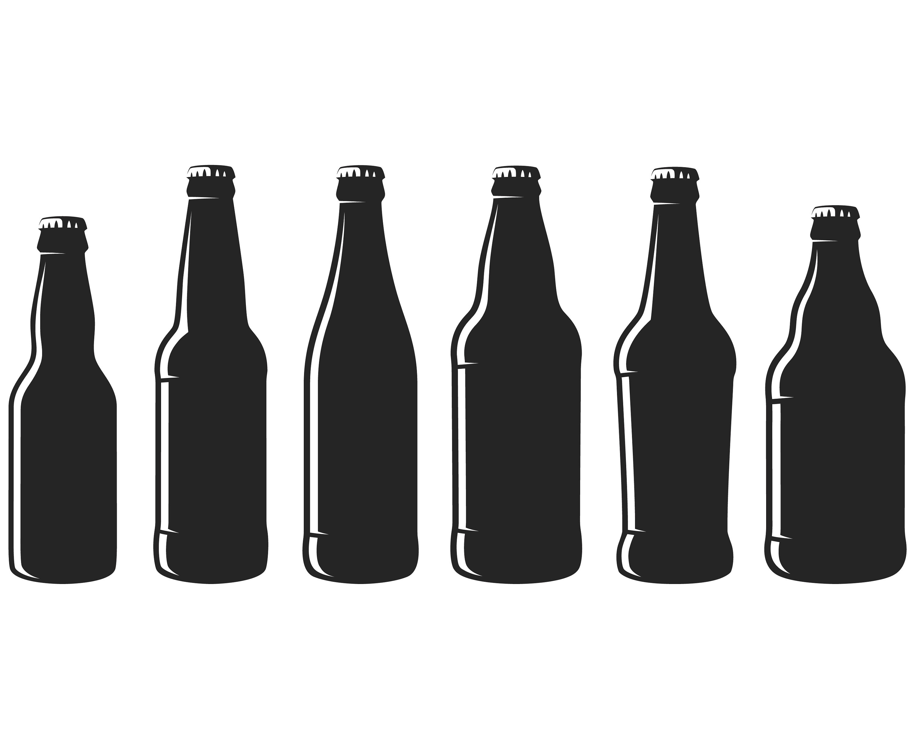 Beer Bottle Silhouette Vector At Collection Of Beer Bottle Silhouette Vector
