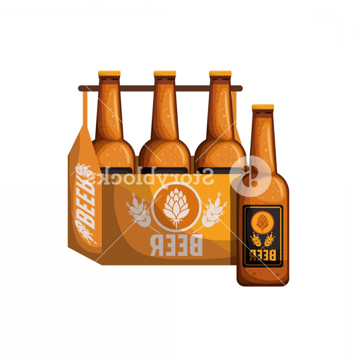 1200x1200 Six Pack Beer Silhouette Vector Catamart