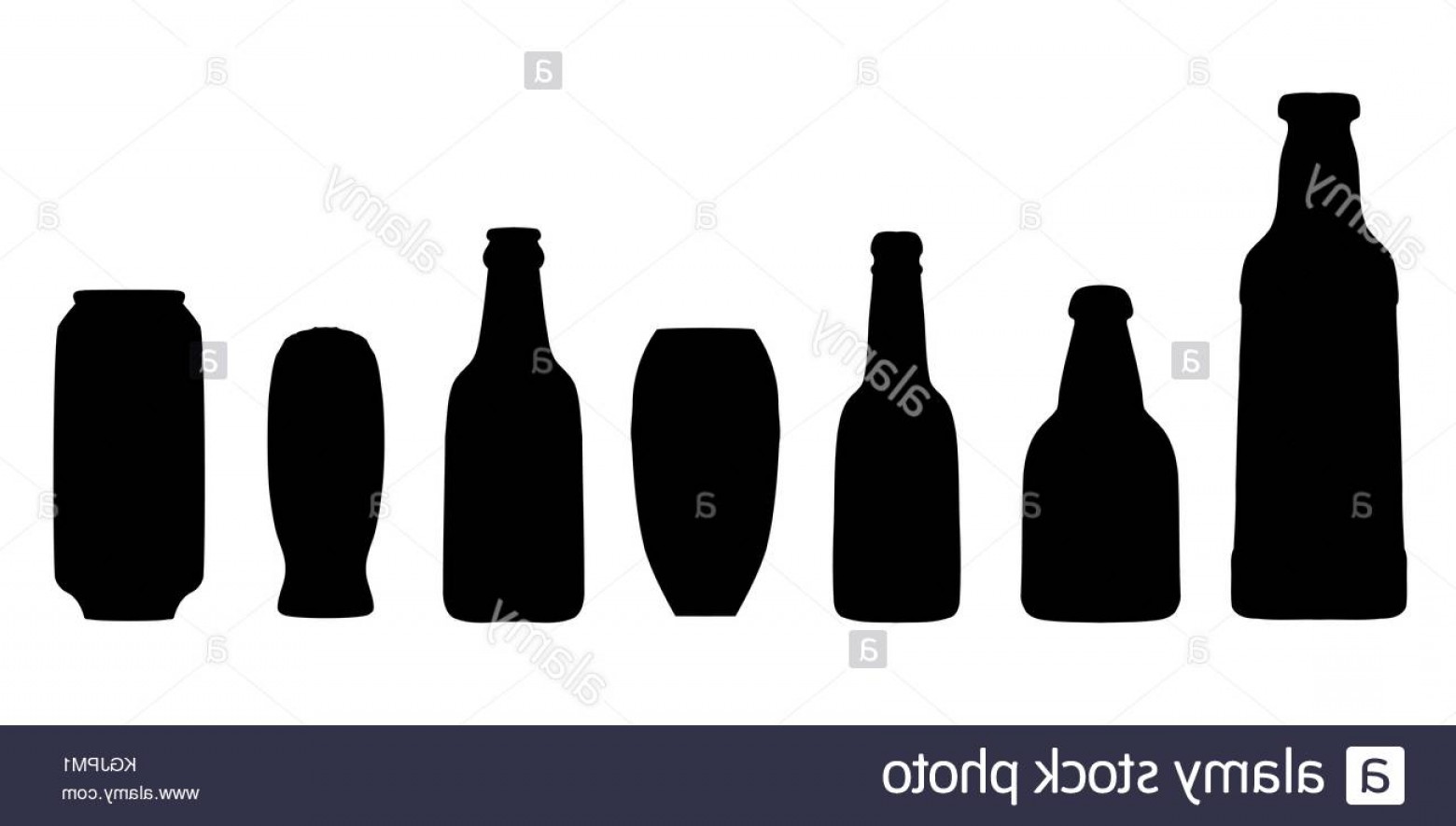 1560x885 Stock Photo Set Of Beer Glasses Cans And Bottles Silhouette Vector