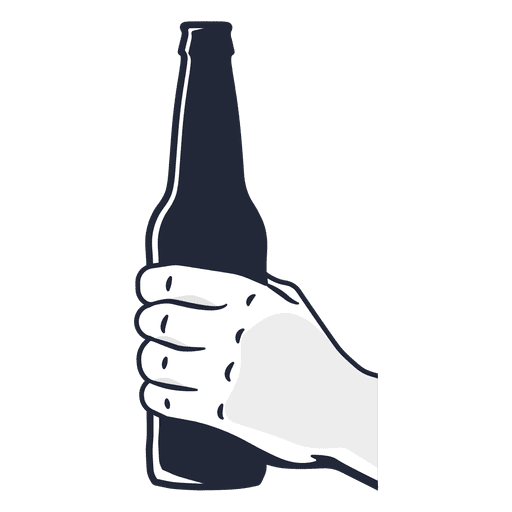 512x512 Hand Holding Beer Bottle