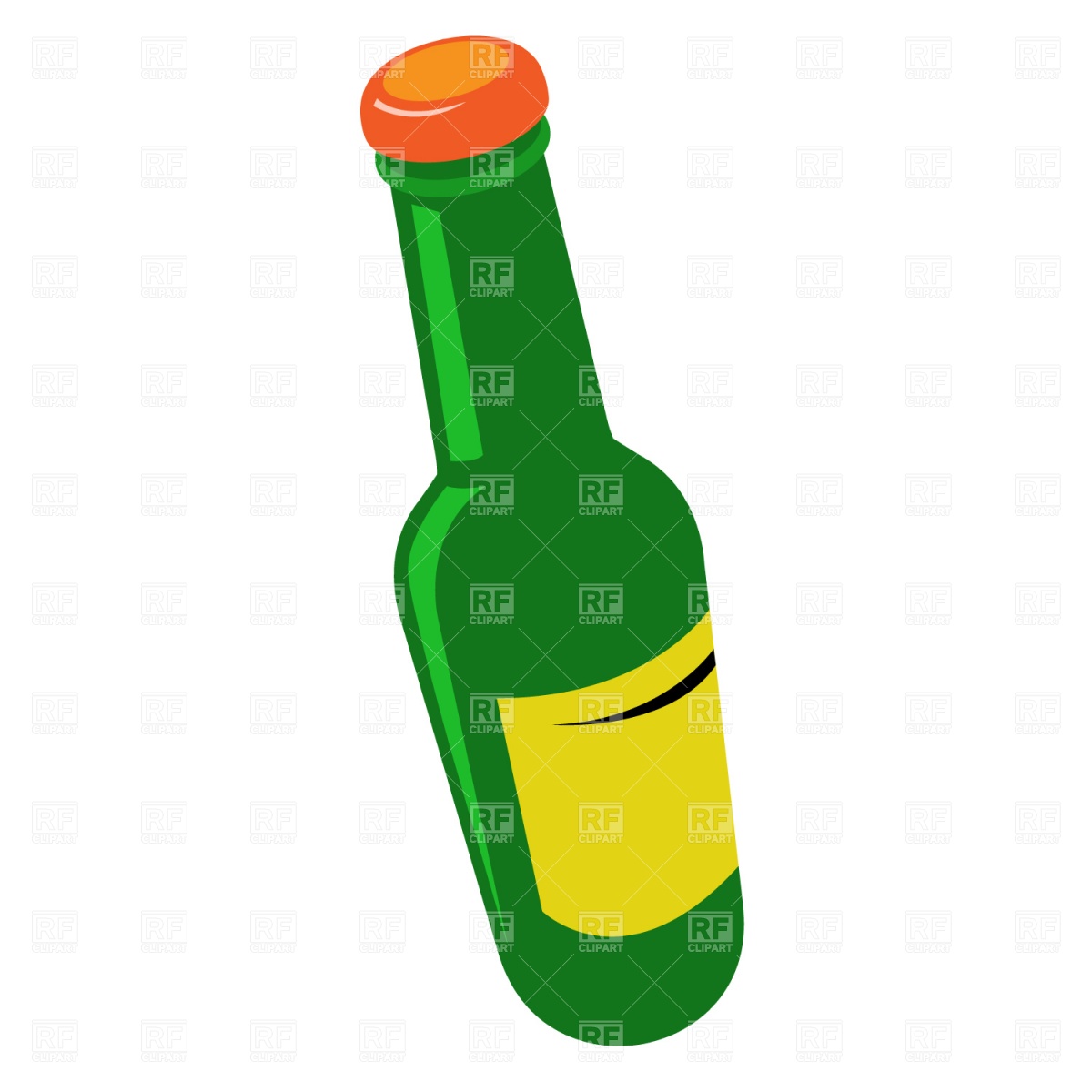 1200x1200 Tilted Beer Bottle Vector Image Of Food And Beverages Prague