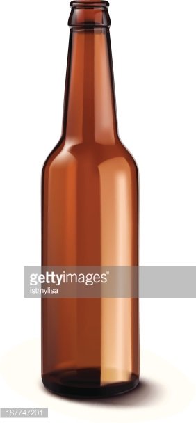282x608 Beer Bottle Vector Illustration Premium Clipart