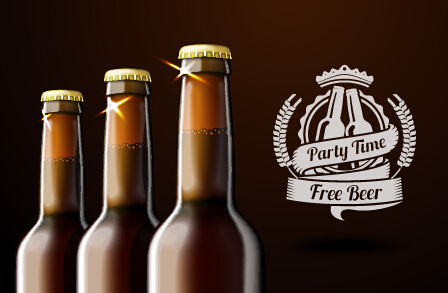 Beer Bottle Free Vector Download 448x293 Beer Bottle Free Vector Download