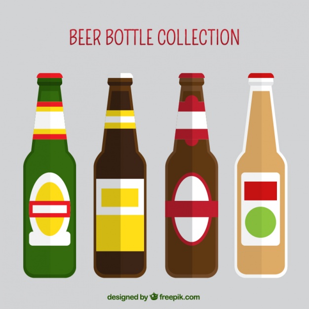 Collection Of Beer Bottles In Flat Design Vector Free Download 626x626 Collection Of Beer Bottles In Flat Design Vector Free Download
