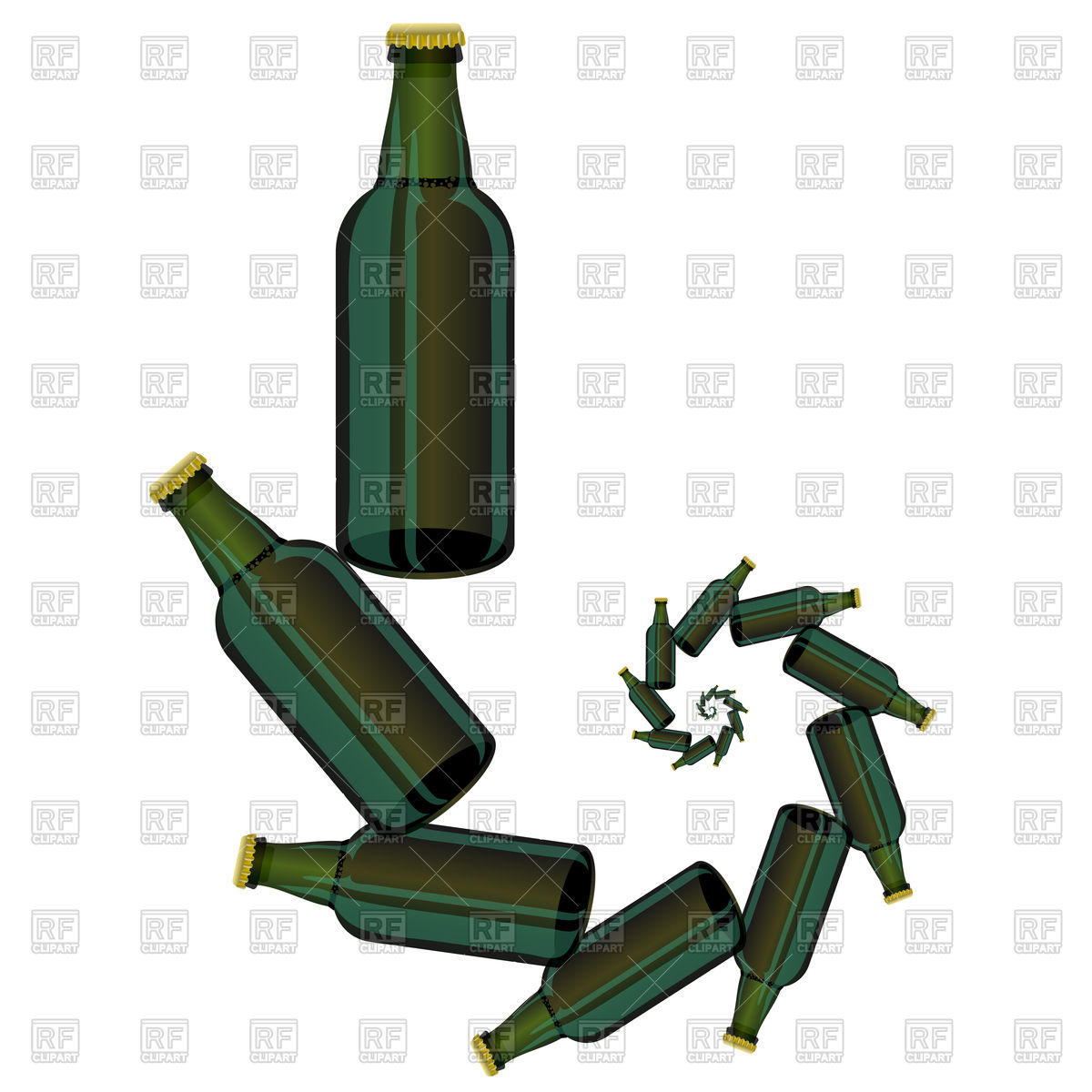 Green Glass Beer Bottles Vector Image Of Food And Beverages 1200x1200 Green Glass Beer Bottles Vector Image Of Food And Beverages