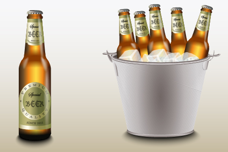 450x300 Beer Bottle With Ice Vector Free Vectors Ui Download