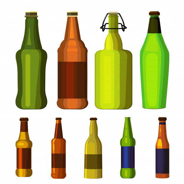 626x626 Beer Bottles Set Vector Free Download