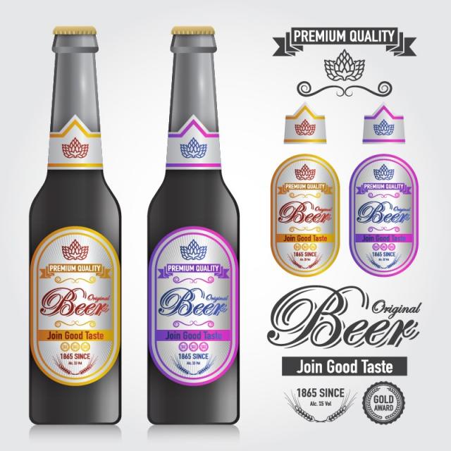 640x640 Mockup Of Bottle Vector And Design Premium Label Of Beer Template