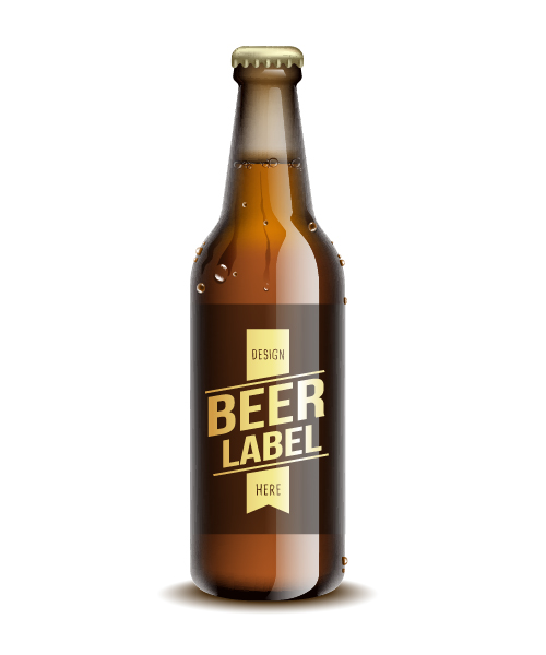 500x600 Beer Bottle With Water Drop Vector Free Download