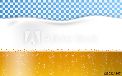 500x313 Beer Foam Bubbles Concept Background Realistic Illustration