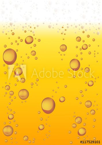 354x500 Beer With Foam And Bubbles Vector Background