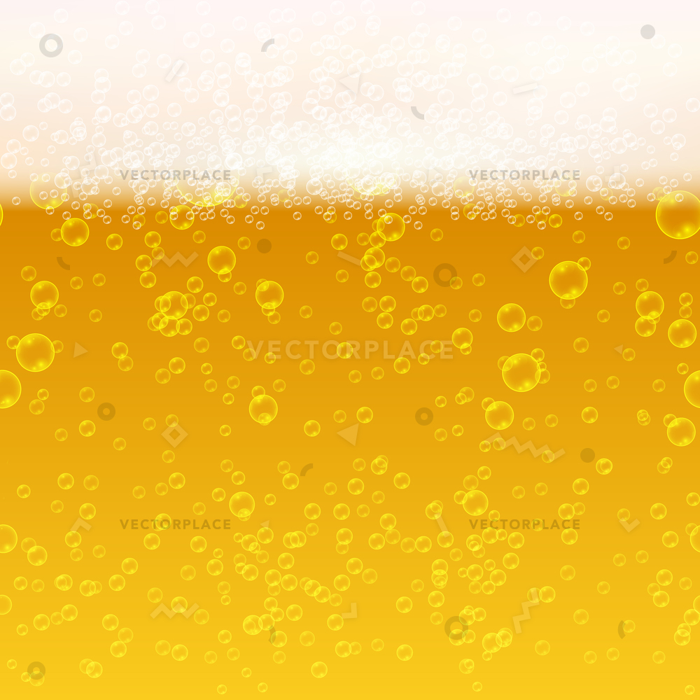 1000x1000 Close Up Light Beer Foam Bubbles Vector Illustration