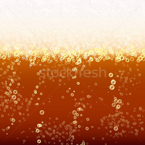 600x600 Close Up Light Beer With Foam And Bubbles Vector Background
