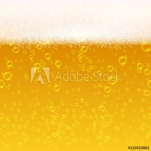 500x500 Close Up Light Beer With Foam And Bubbles Vector Seamless