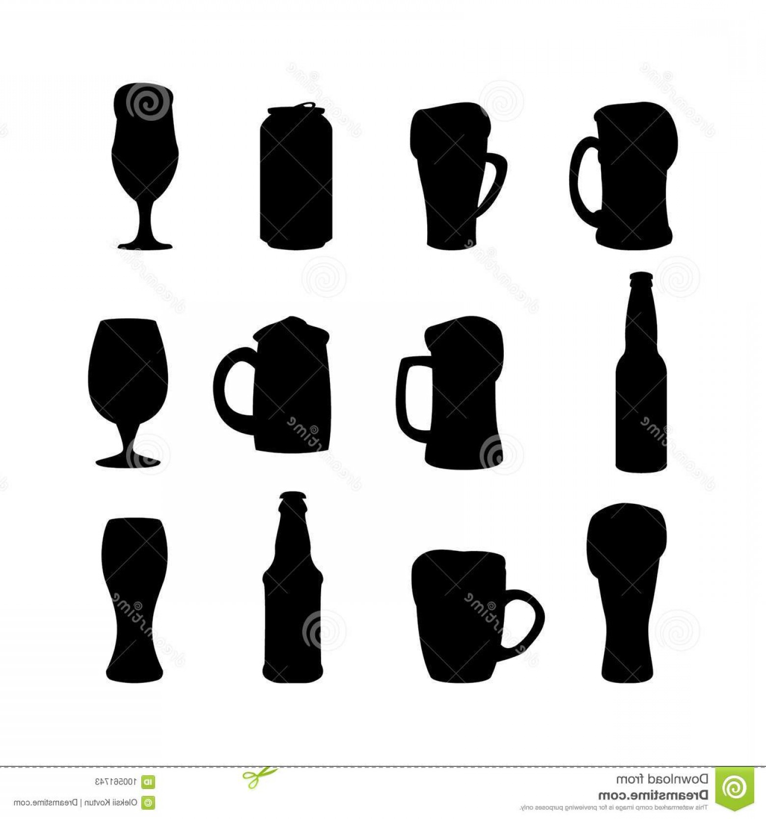 Beer Can Silhouette Vector