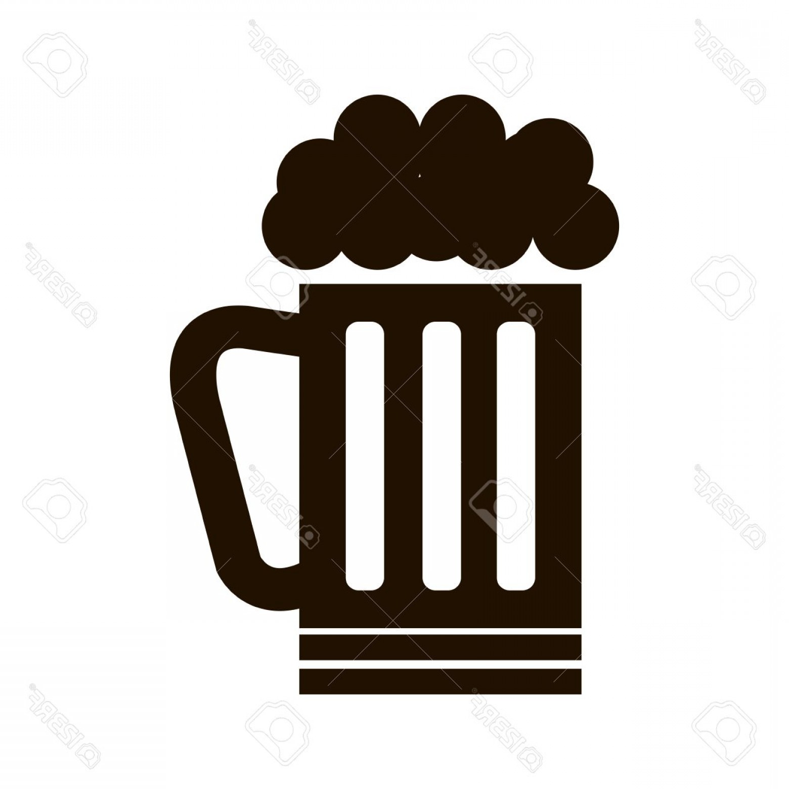 1560x1560 Photostock Vector Beer Mug Drink With Foam Beverage Alcohol