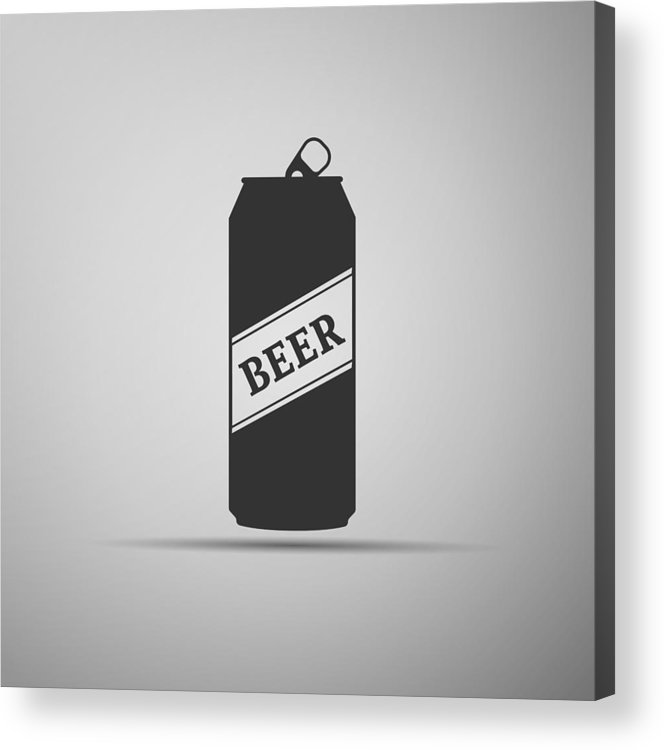 664x750 Beer Can Icon Isolated On Grey Background Flat Design Vector