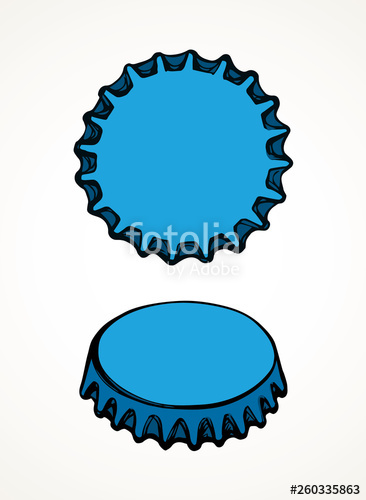 366x500 Iron Bottle Cap Vector Drawing Stock Image And Royalty Free