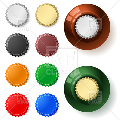 400x400 Multicolored Beer Bottle Cap