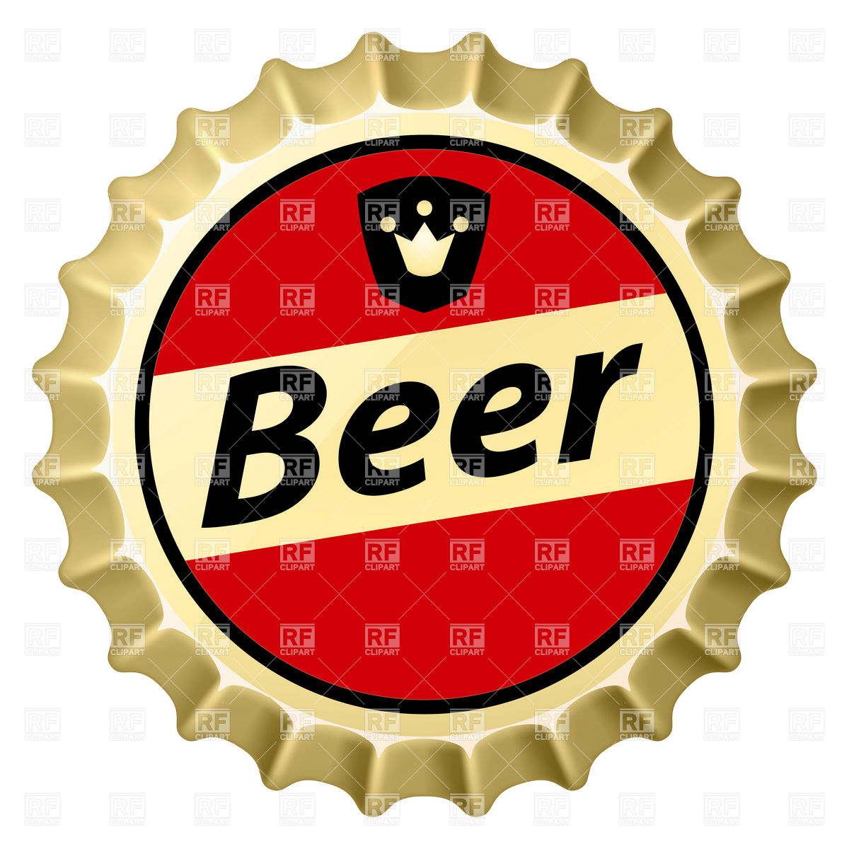 1200x1200 Red Beer Bottle Cap Vector Image Of Objects Dvarg