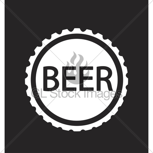 500x500 Vector Beer Bottle Cap Icon Gl Stock Images