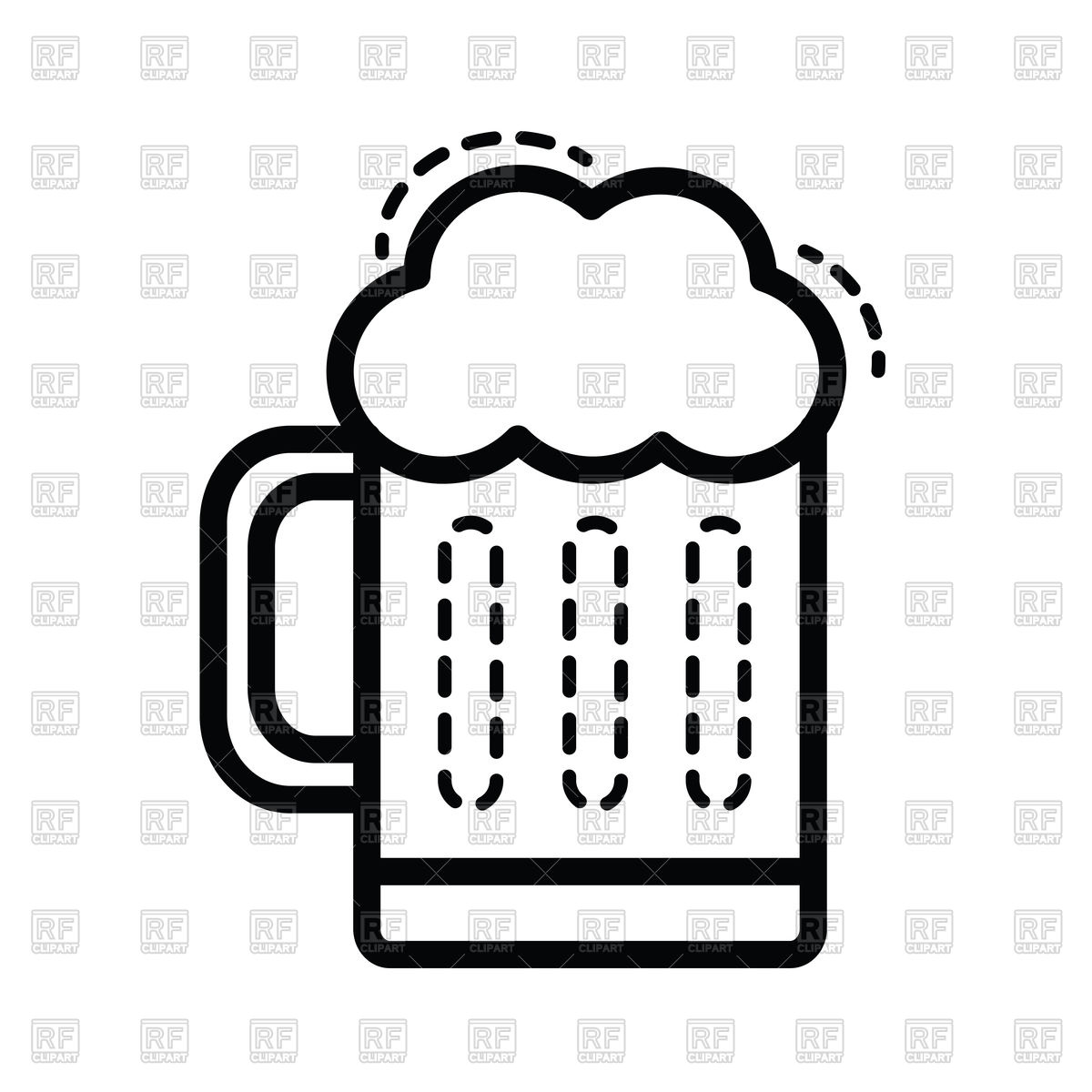 1200x1200 Beer Icon Line Vector Image Of Food And Beverages Iconmama