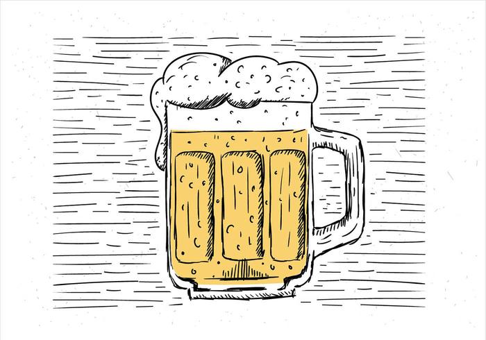 700x490 Free Hand Drawn Vector Beer Illustration