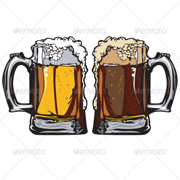 590x590 Beer Or Root Beer Mugs Vector Images