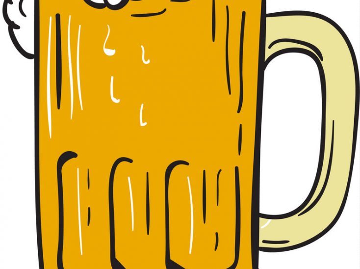 734x548 Beer Drawing Vector Bottle Images Line Free Ardesengsk