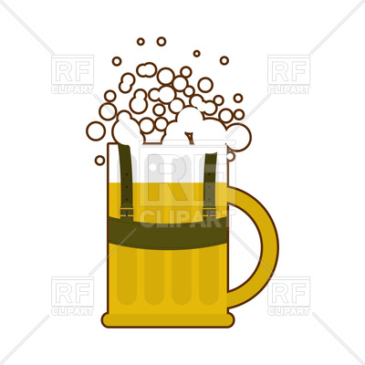 400x400 Mug Of Beer With Foam Vector Image Of Food And Beverages