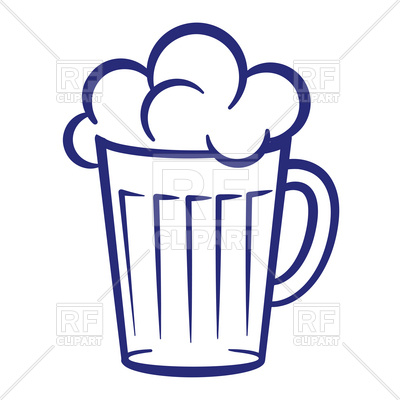 400x400 Simple Mug Of Beer With Foam Vector Image Of Food And Beverages