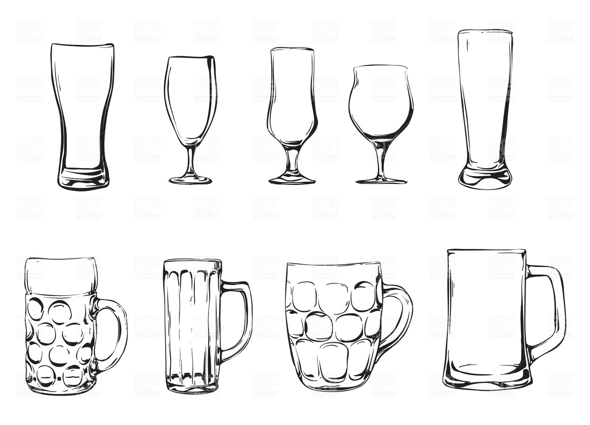 1200x864 Beer Glasses And Mugs Vector Image Of Food And Beverages Czaroot