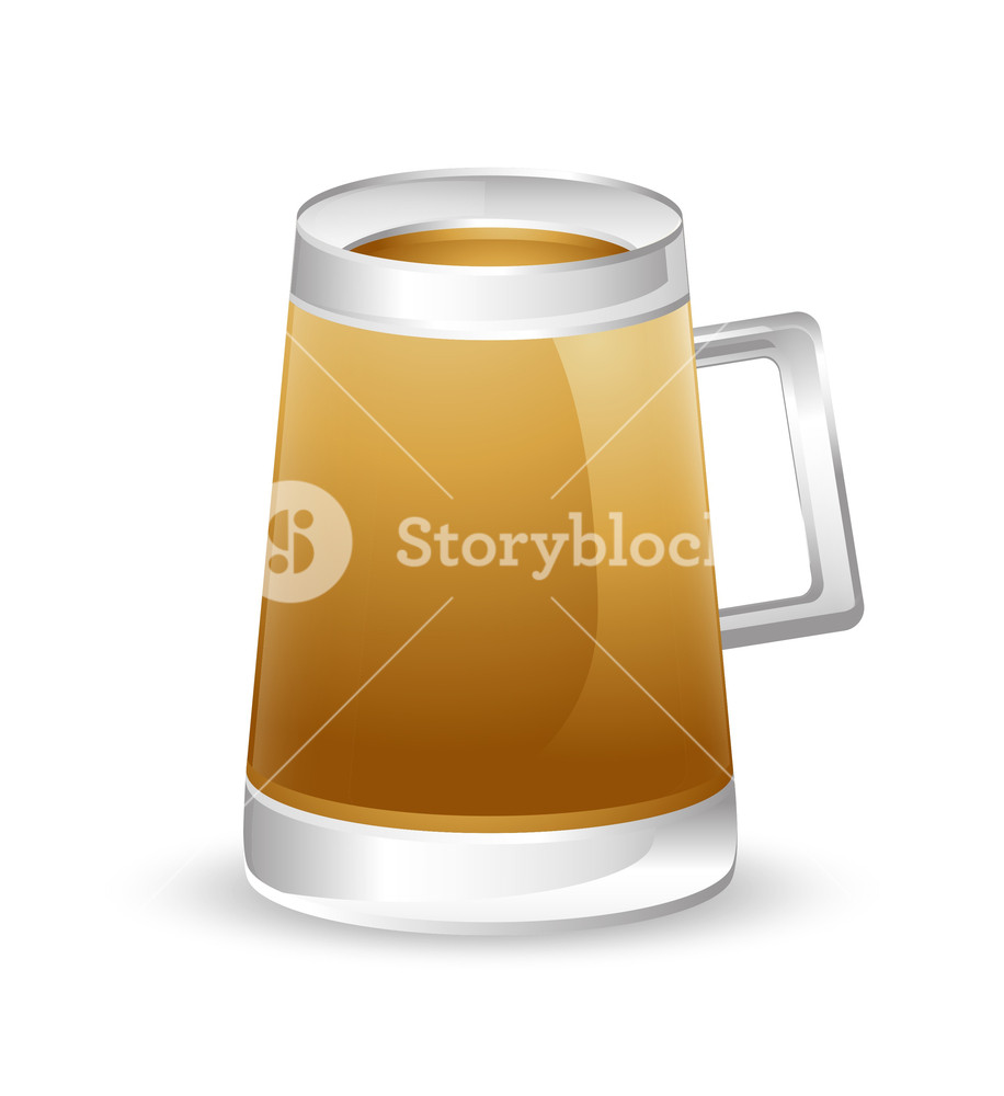 916x1000 Beer Glass Vector Royalty Free Stock Image